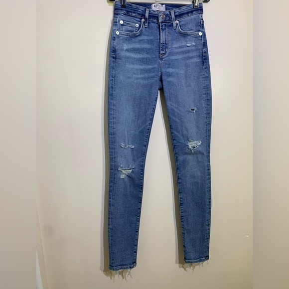 Agolde Sophie Distressed Skinny High Rise Jeans size 24 - Picture 10 of 11